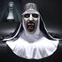 The Nun Horror Mask Cosplay Valak Scary Latex Masks with Headscarf Veil Hood Full Face Helmet Horror Costume Halloween
